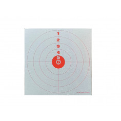 Lot de 10 cibles tir forain Airsoft fond rouge format 14x14 carton
