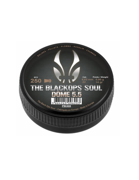 Plombs Soul Dome Black Ops 5,5 mm boite de 250 pces