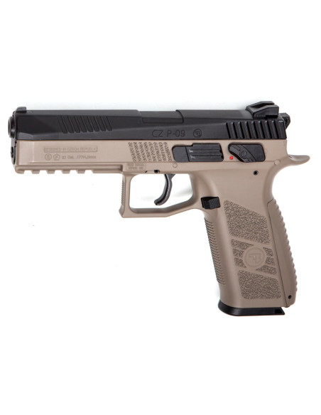 CZ 75 P-09 FDE Culasse Mobile Metal  3,9 J CO2 4,5mm Plomb et BBS